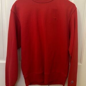 Red Champion Crewneck